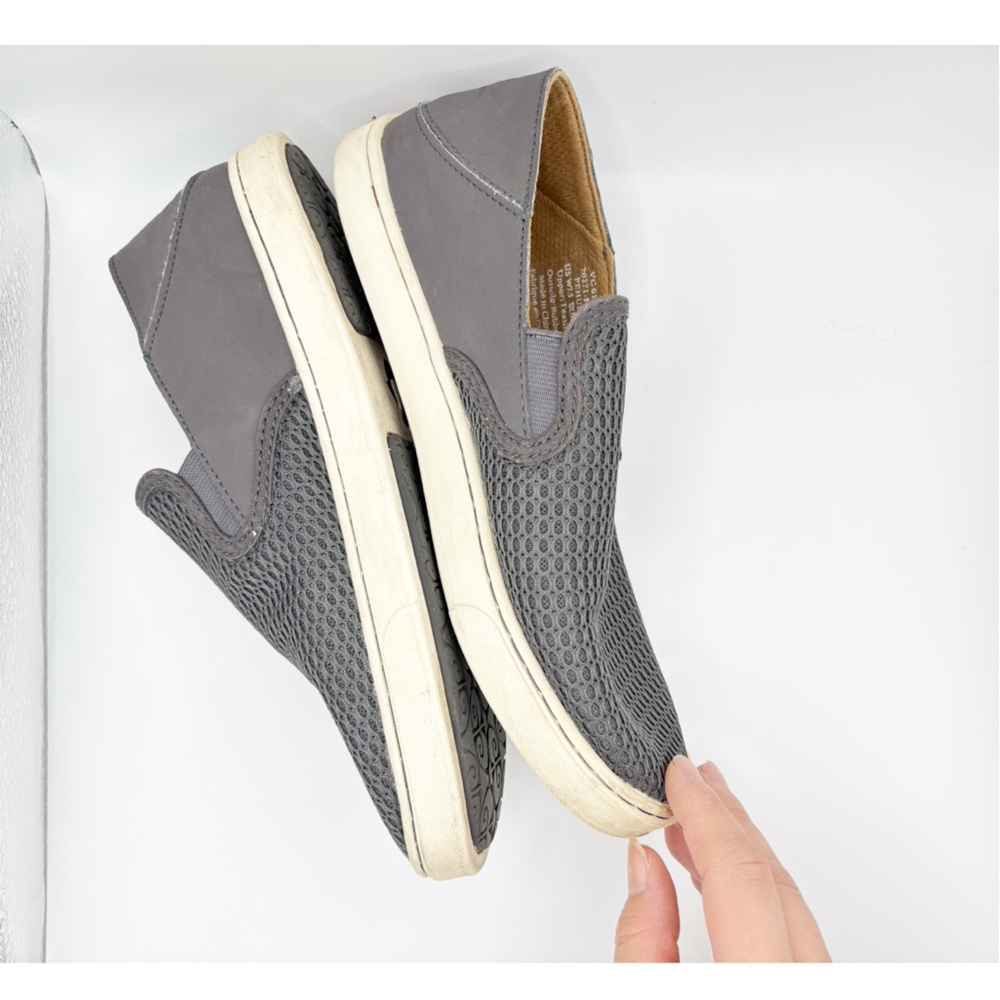 Olukai Pehuea Pavement Grey Slip On Sneakers Womens - Picture 3 of 5